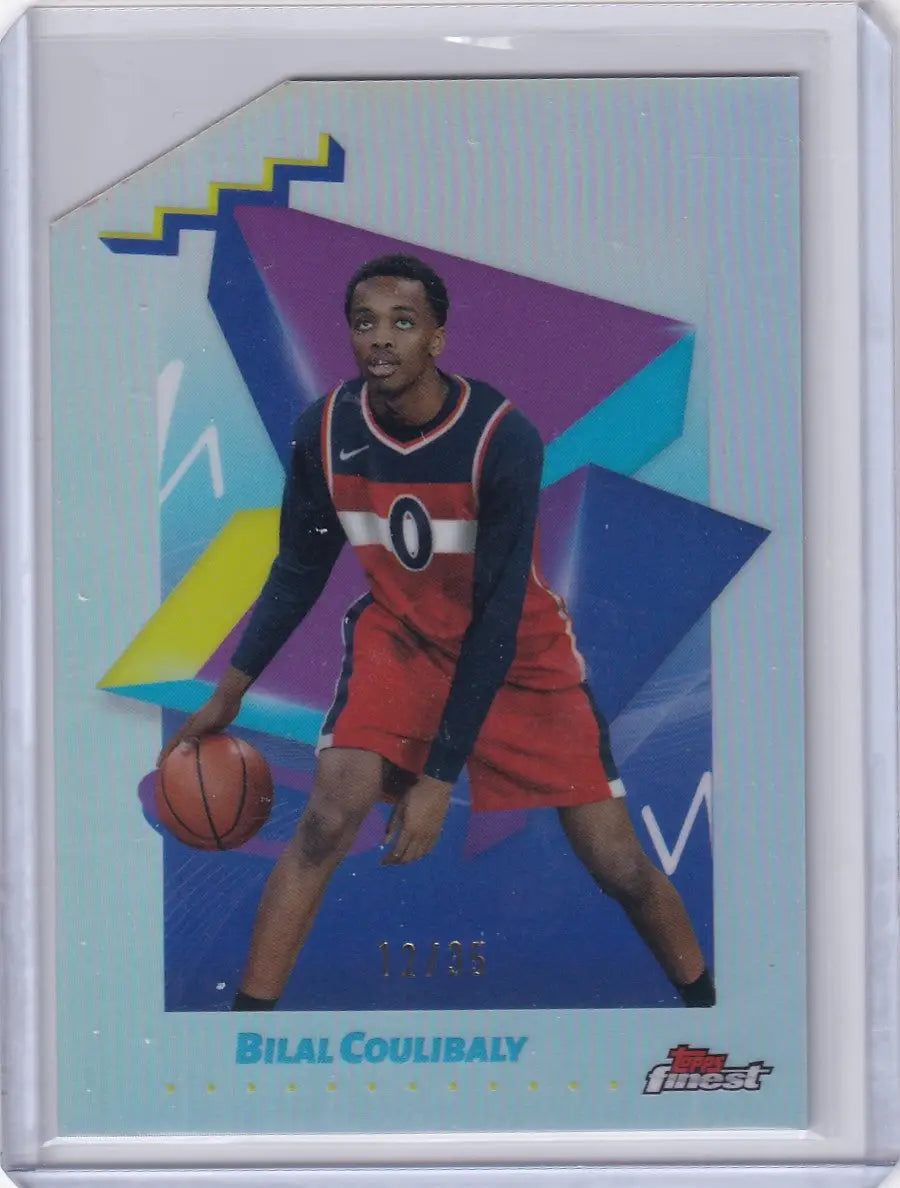 Basketball die cut trading card of Bilal Coulibaly from 2024-25 Finest Basketball Die collection