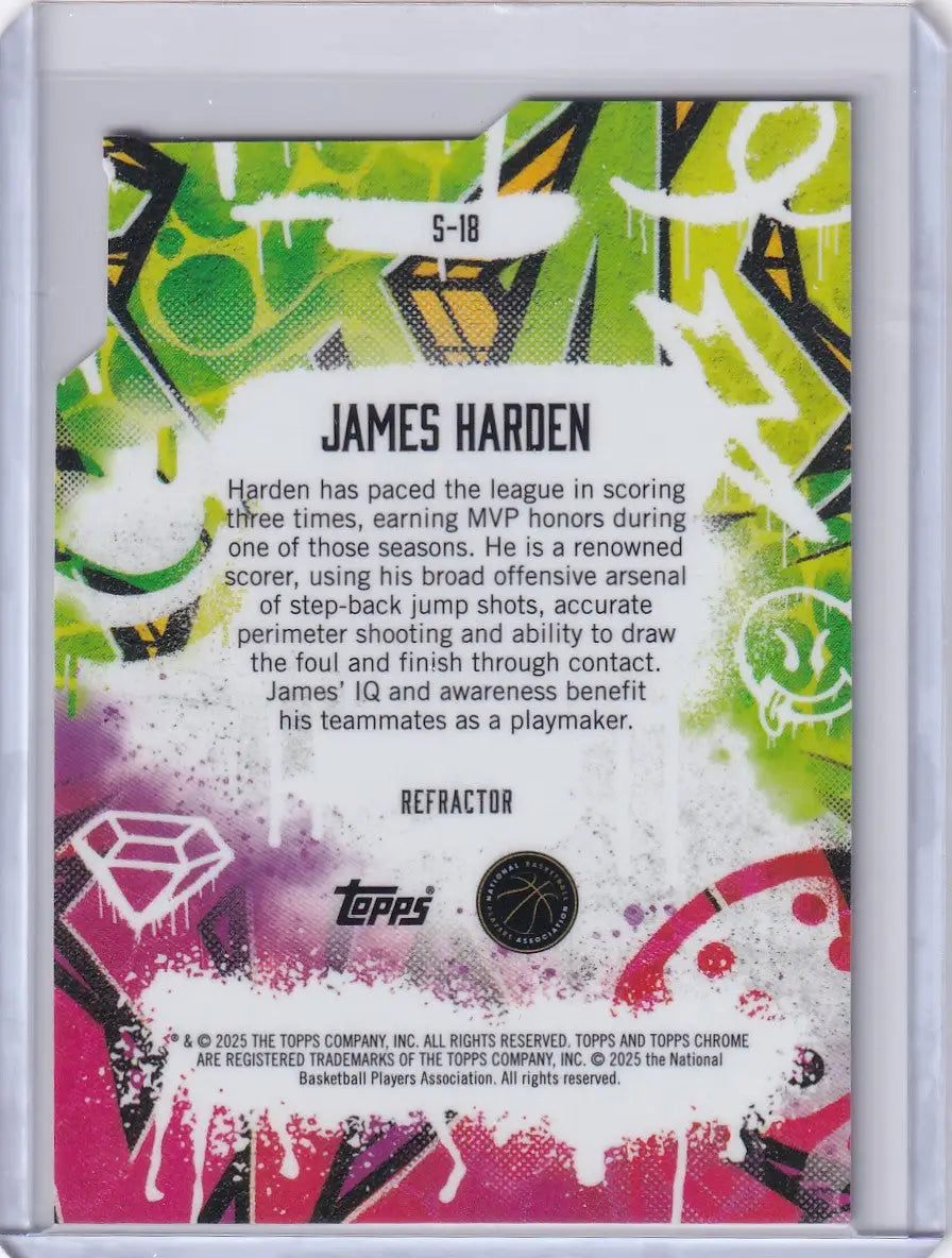 James Harden 2024-25 Finest Basketball Showstoppers Refractor card with a Refractor finish