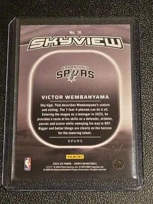 Victor Wembanyama Skyview basketball card from 2024-25 Hoops series