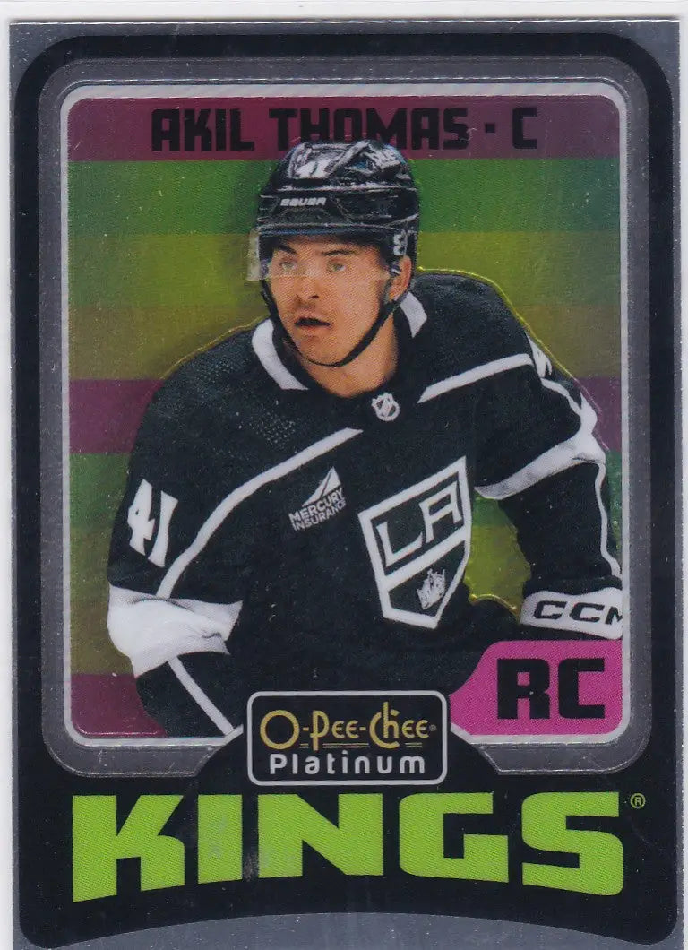 Akil Thomas Retro hockey card R76 Akil Thomas for Los Angeles Kings in 2024-25 O-Pee-Chee Platinum
