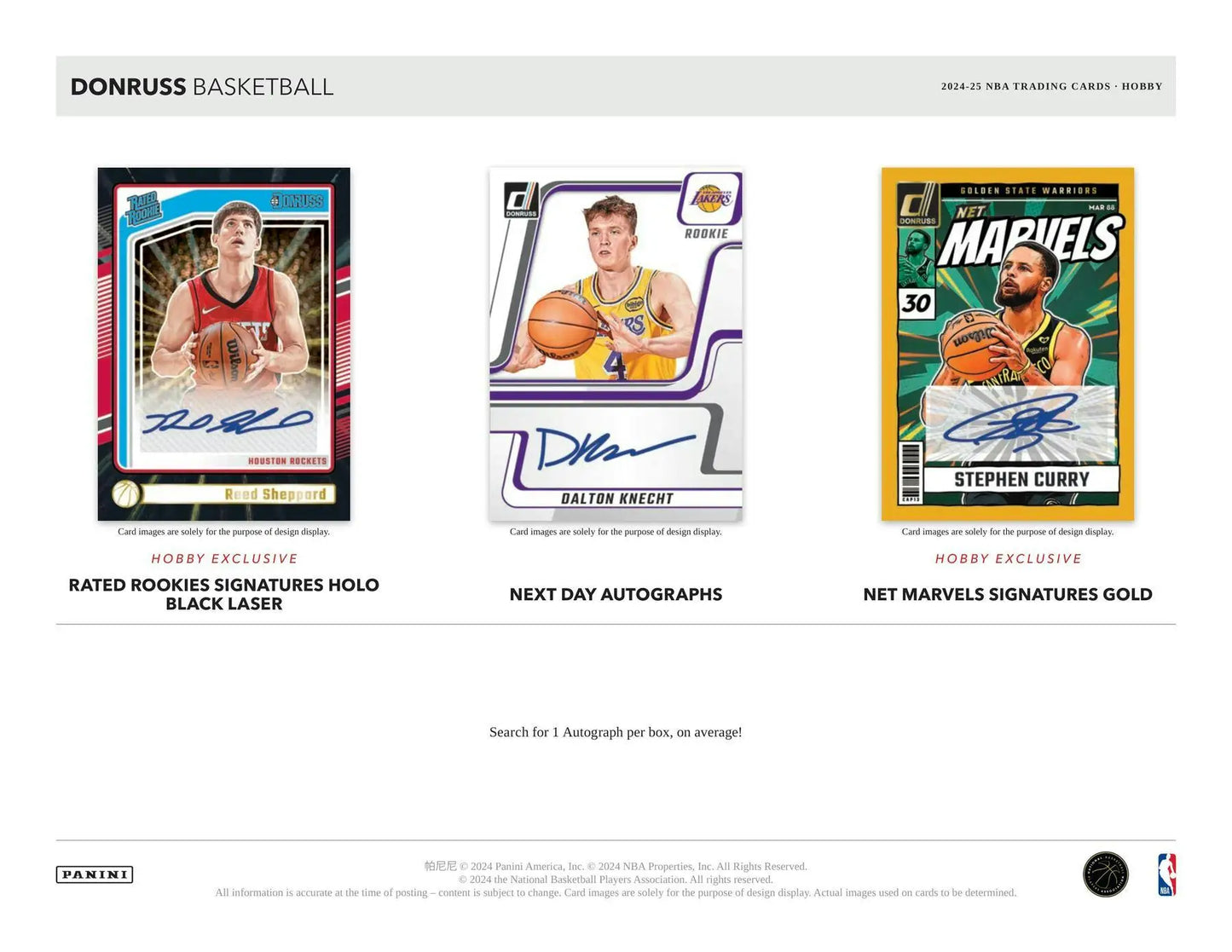 2024-25 Panini Donruss Basketball Hobby Box featuring Rated Rookies and Press Proof cards