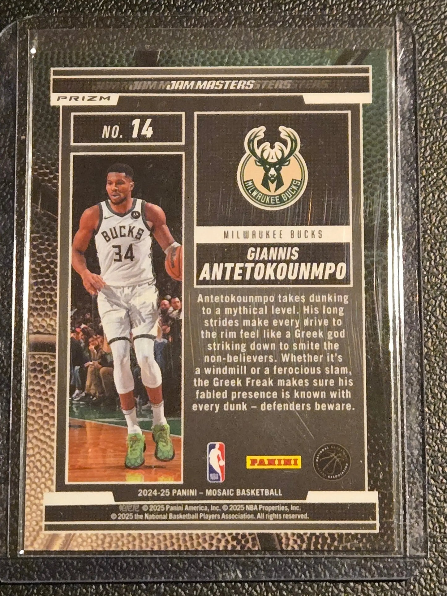 Giannis Antetokounmpo Jam Masters Mosaic basketball trading card 2024-25 Panini series