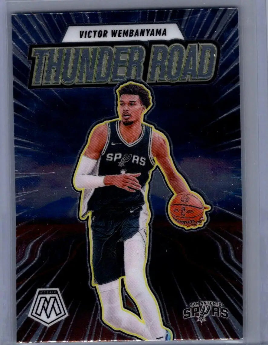 2024-25 Panini Mosaic Victor Wembanyama Thunder Road basketball trading card