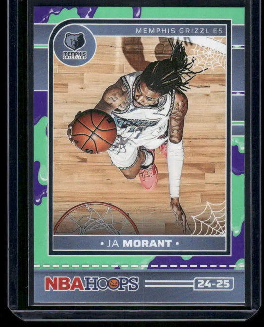 Ja Morant NBA Hoops trading card from 2024-25 Panini NBA Hoops Haunted Hoops series