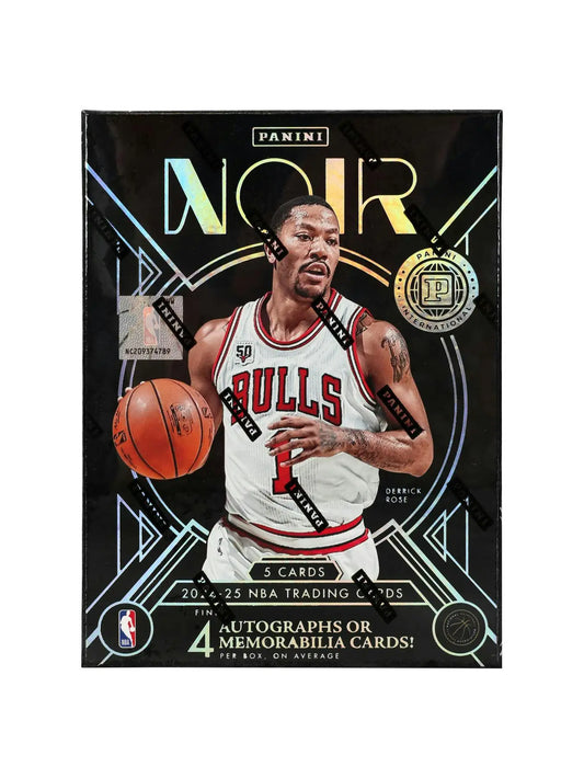 Sealed 2024/25 Panini Noir Basketball box with Derrick Rose cards, autographs, memorabilia