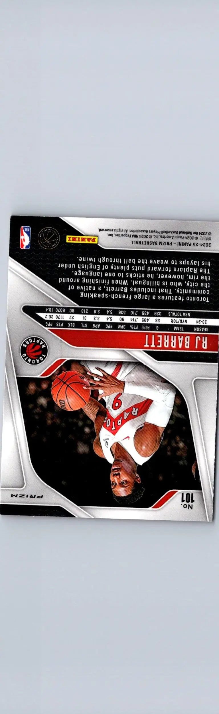 RJ Barrett basketball card Panini Prizm Prizms Pink Ice for collectors