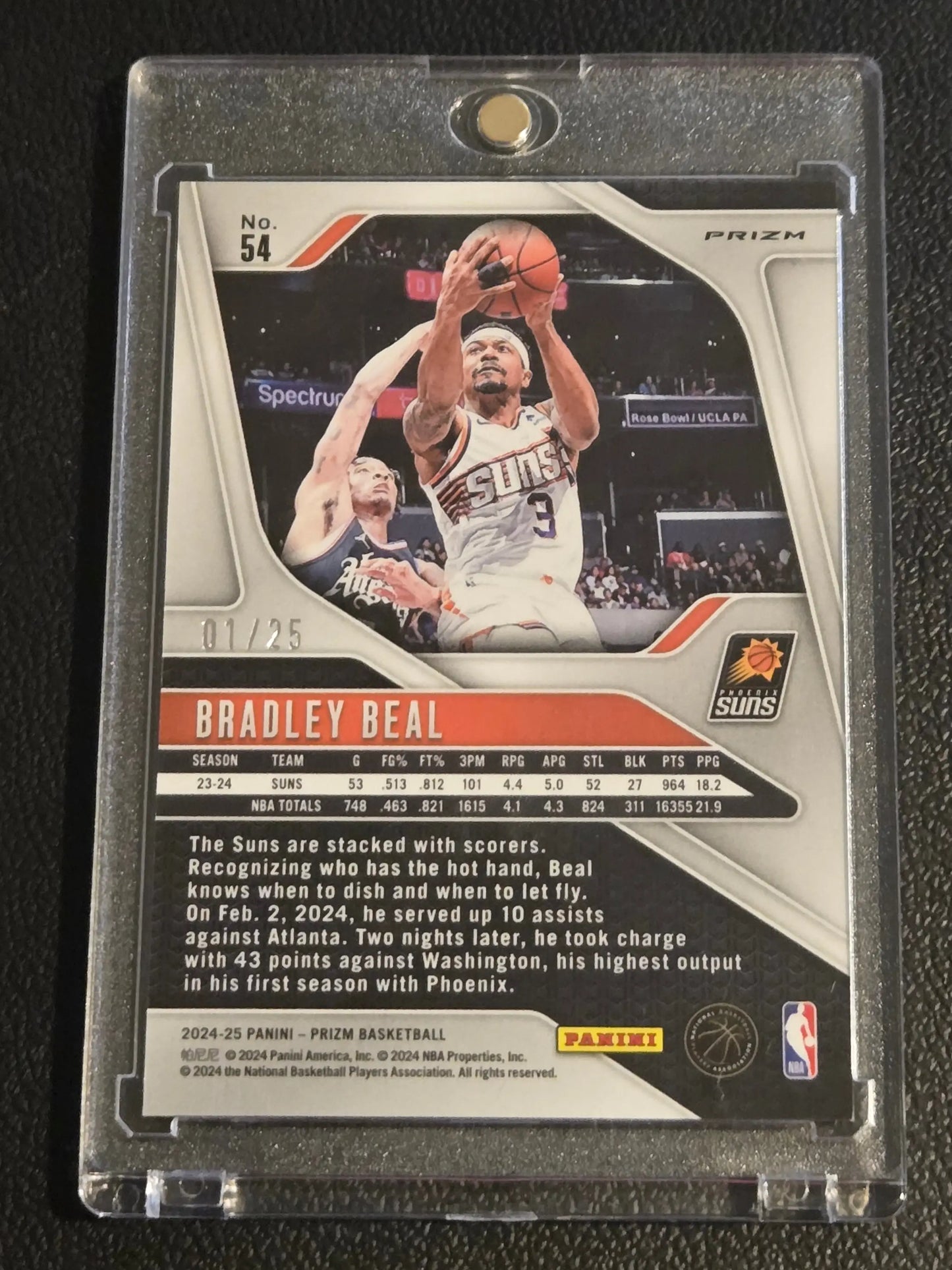 Bradley Beal Prizms Mojo basketball trading card 01/25 from 2024-25 Panini Prizm