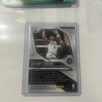 Anthony Edwards basketball trading card from 2024-25 Panini Prizm Pink Ice Prizm series