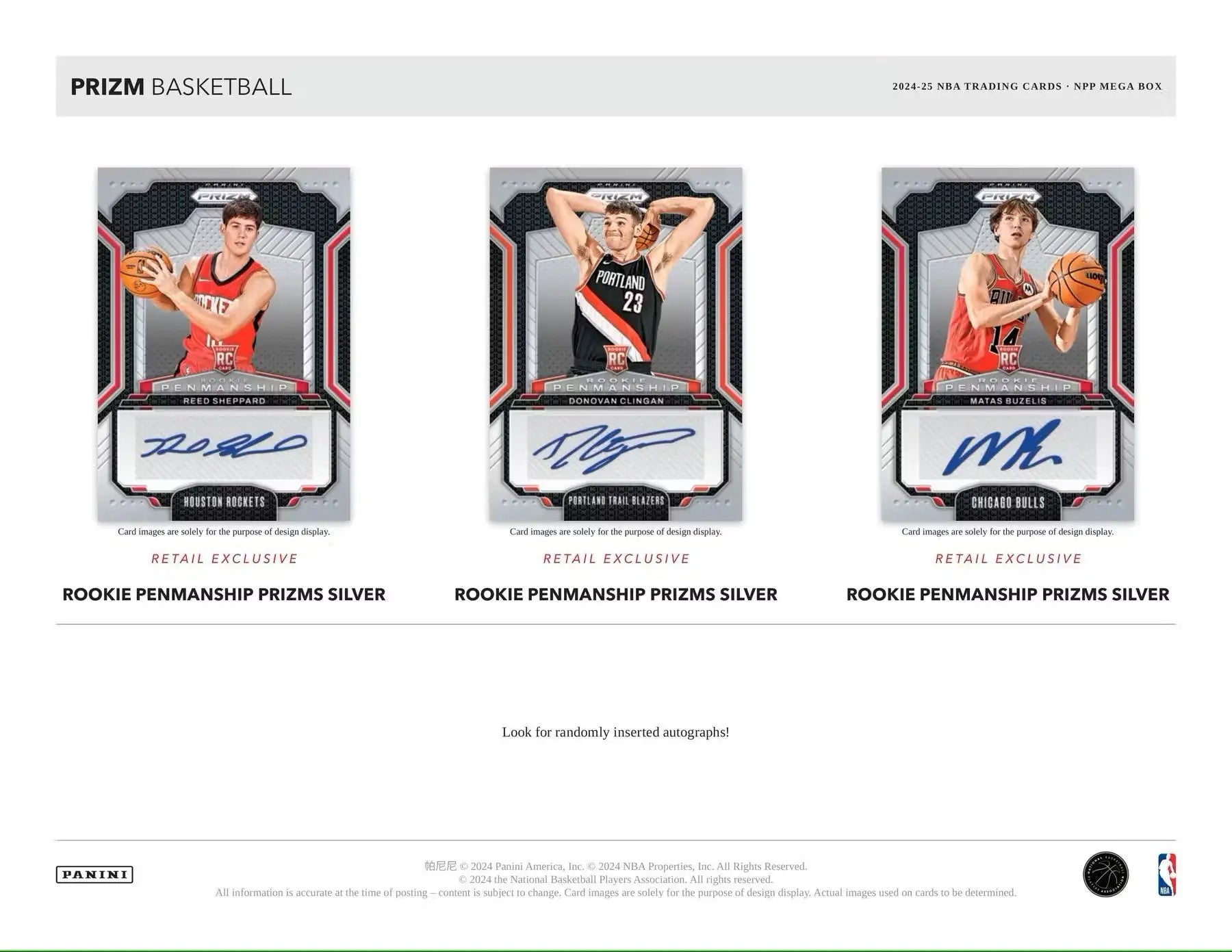 Three Prizm Basketball trading cards with player autographs featuring Pink Ice Prizms
