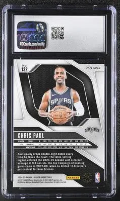Graded Panini Prizm Chris Paul Pink Ice basketball card CGC 8 product image