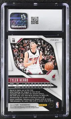 2024-25 Panini Prizm Tyler Herro Pink Ice basketball card CGC 10