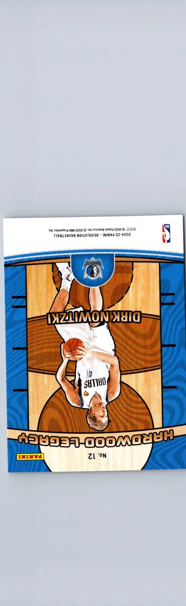 Dirk Nowitzki Hardwood Legacy basketball card from 2024-25 Panini Revolution series