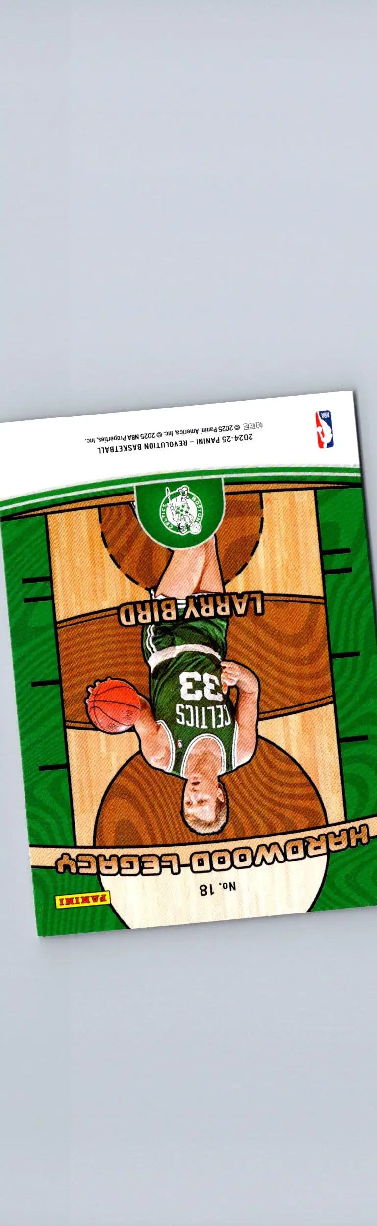 Larry Bird Hardwood Legacy trading card from the 2024-25 Panini Revolution series