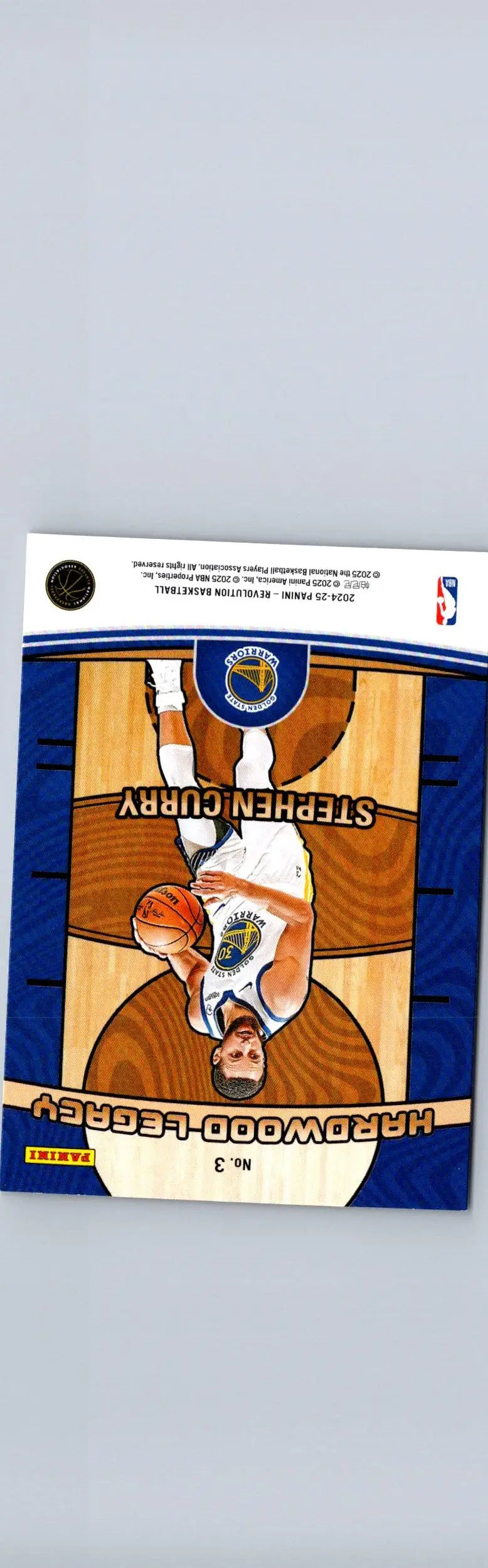 Stephen Curry Hardwood Legacy NBA trading card from 2024-25 Panini Revolution series