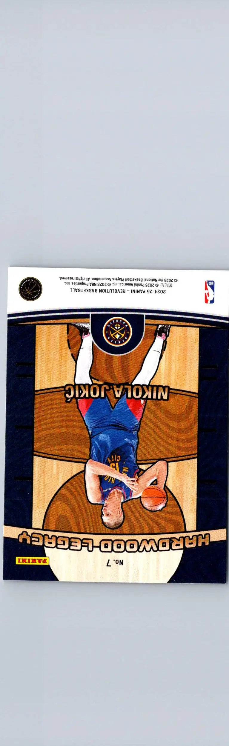Nikola Jokic basketball trading card from Hardwood Legacy series in 2024-25 Panini Revolution