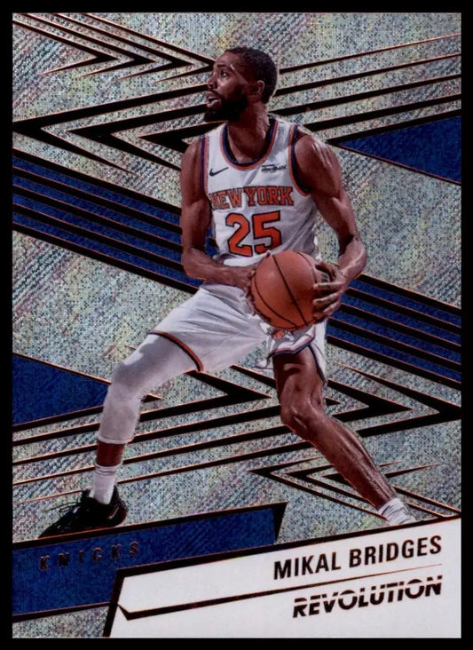 2024-25 Panini Revolution Mikal Bridges #25 New York Knicks Basketball Card NBA - Basketball Card