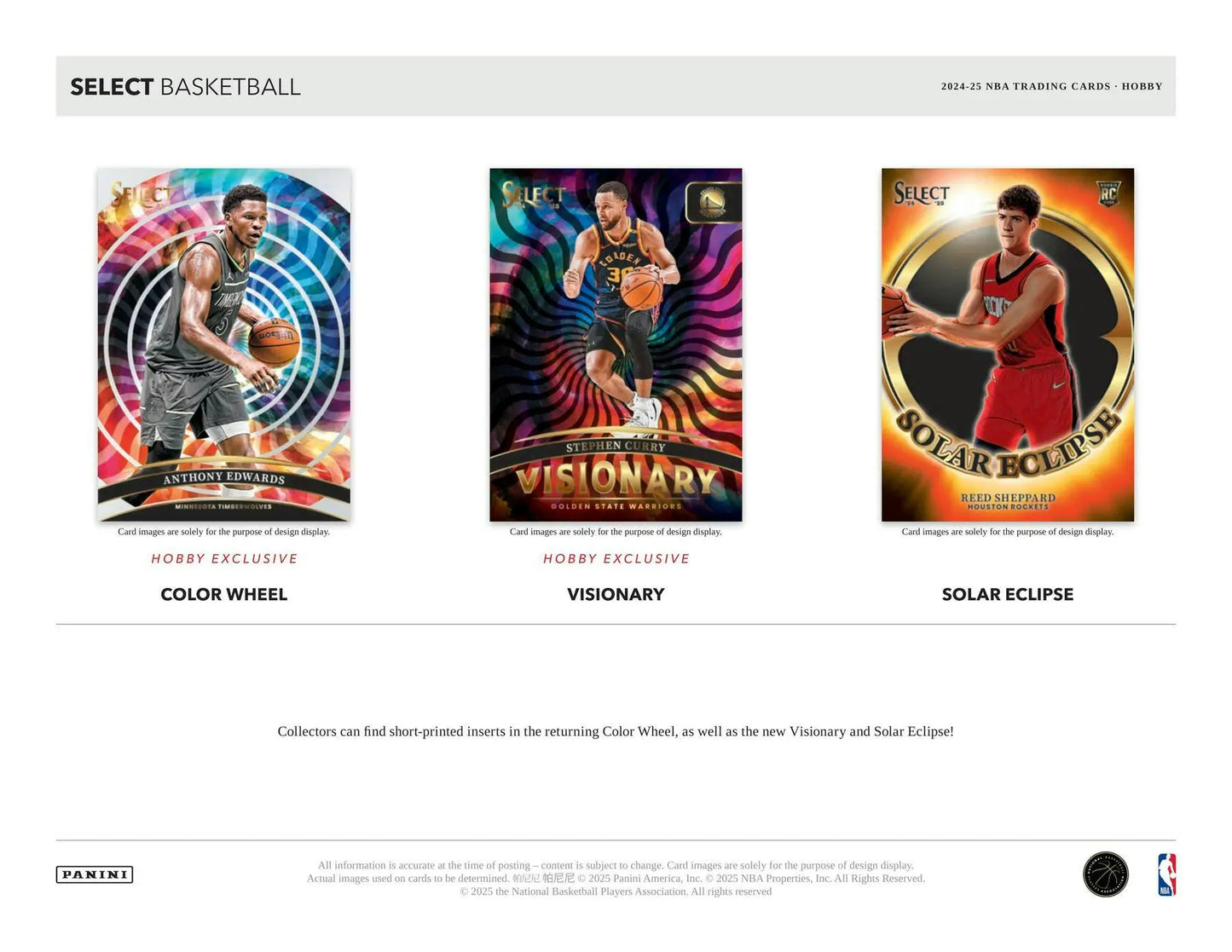 Basketball trading cards featuring different players from 2024-25 Panini Select Basketball Hobby Box