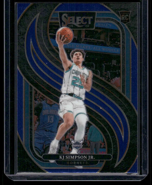 2024-25 Panini Select Basketball KJ Simpson Jr. #193 Premier Level Blue RC - Trading Card