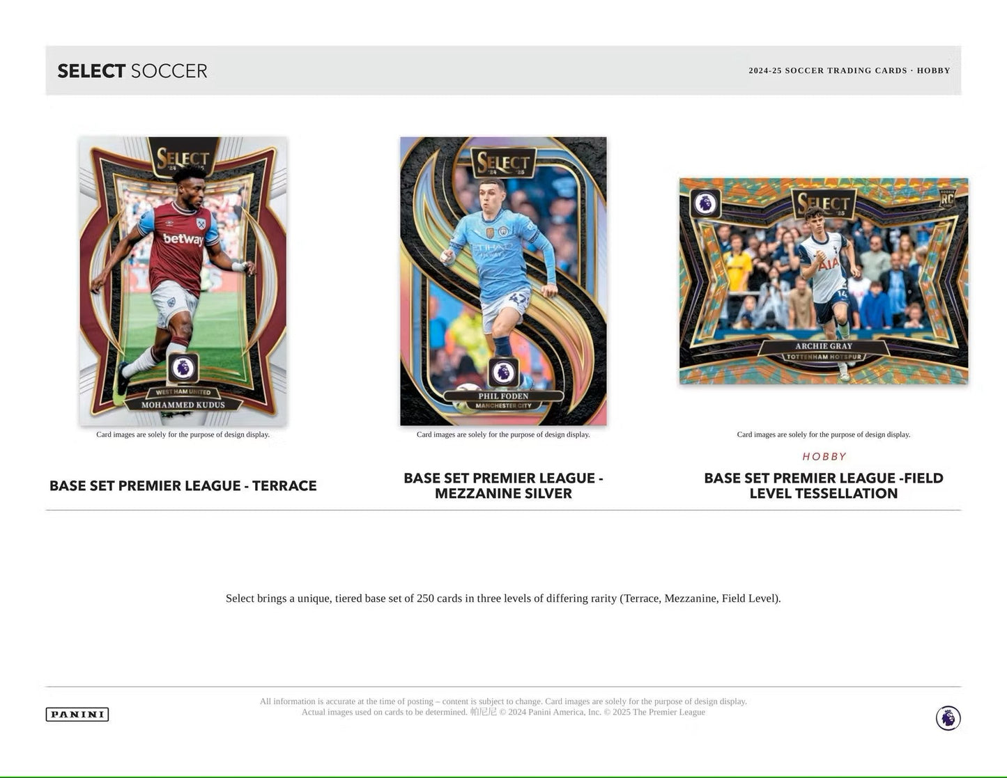2024-25 Panini Select Premier League EPL Soccer Hobby Box