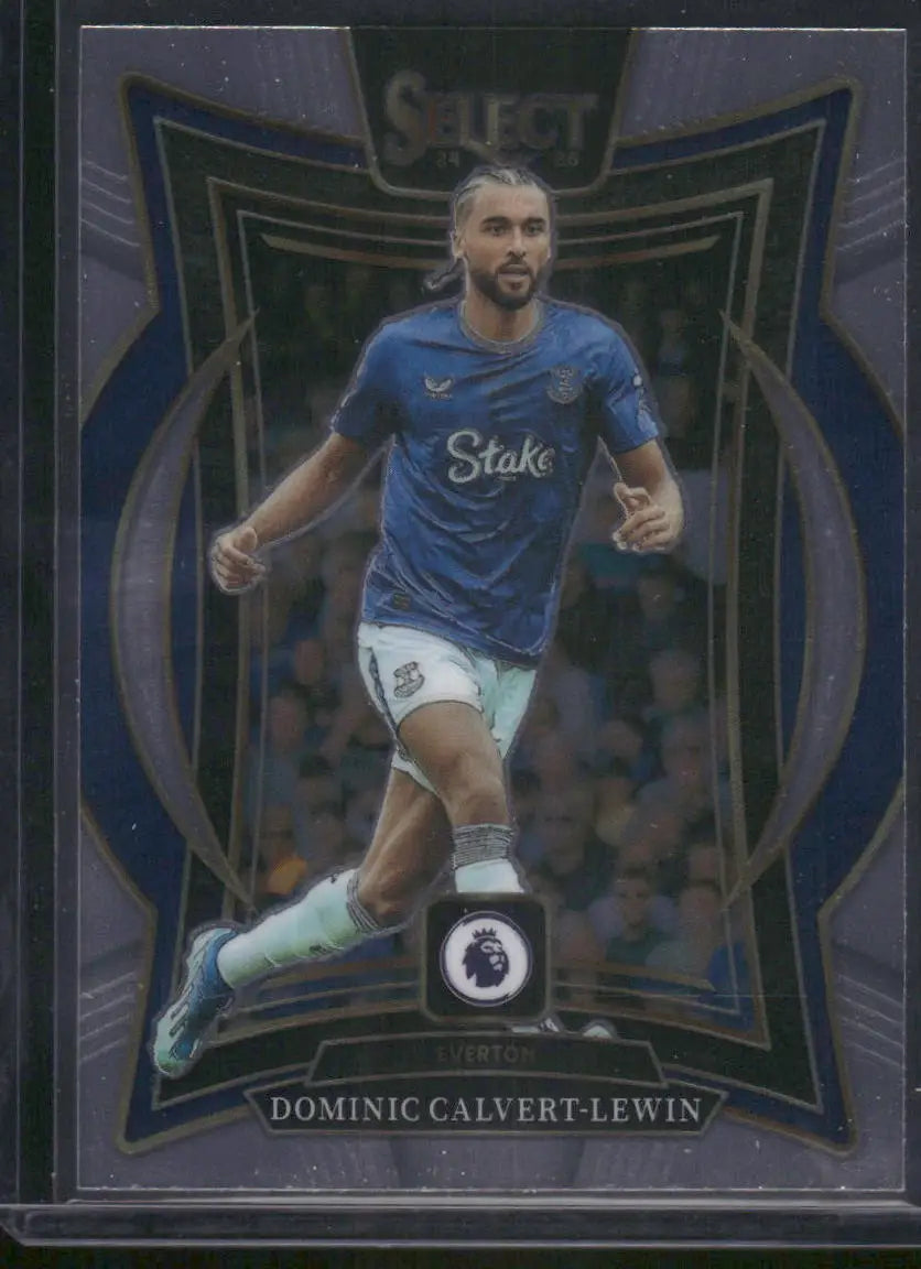 Soccer trading card of Dominic Calvert-Lewin in Everton jersey from Panini Select Premier League