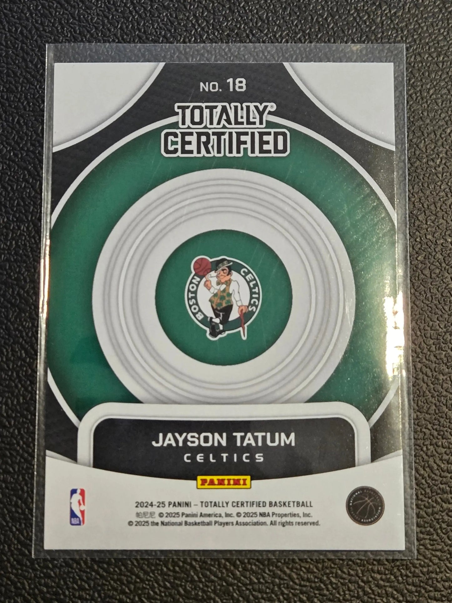 Jayson Tatum basketball card from Panini Totally Certified 2024-25 On Target series