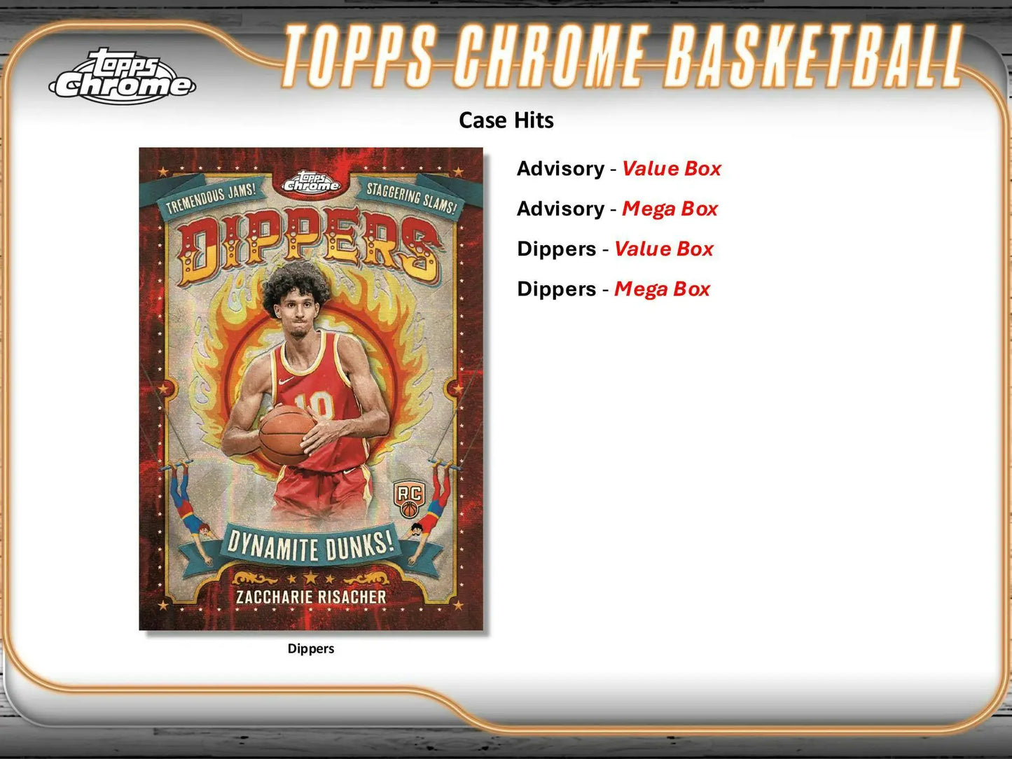 2024-25 Topps Chrome Basketball box exclusive trading card with base refractors and pink refractors