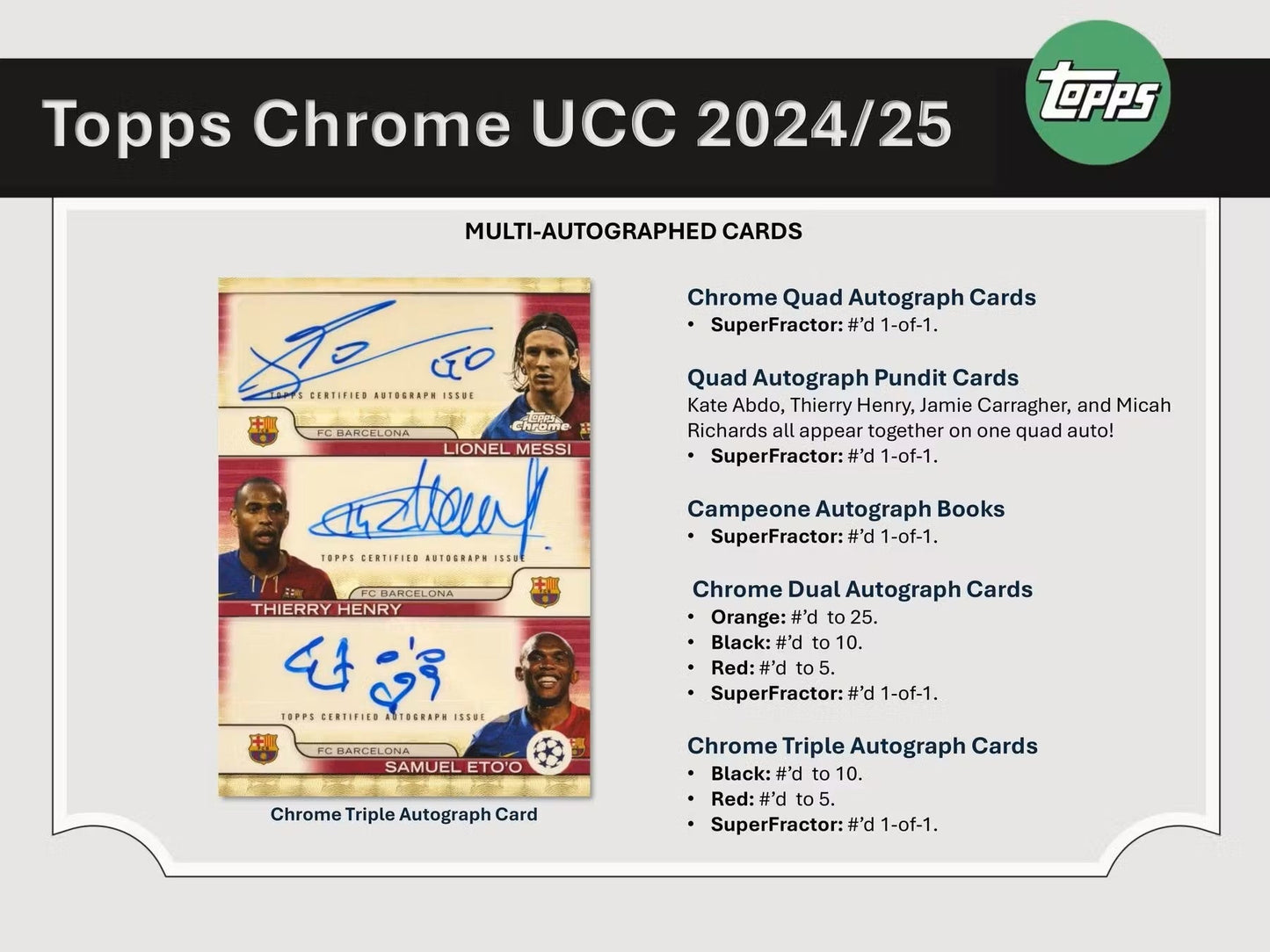 2024-25 Topps Chrome UEFA Club Competitions Soccer Hobby Box