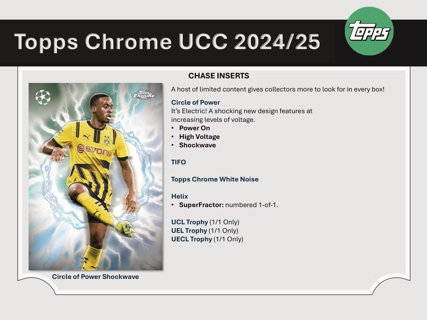 2024-25 Topps Chrome UEFA Club Competitions Soccer Hobby Box