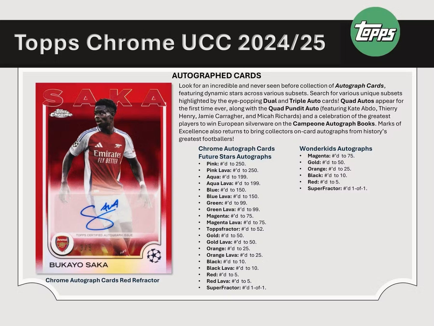 2024-25 Topps Chrome UEFA Club Competitions Soccer Hobby Box