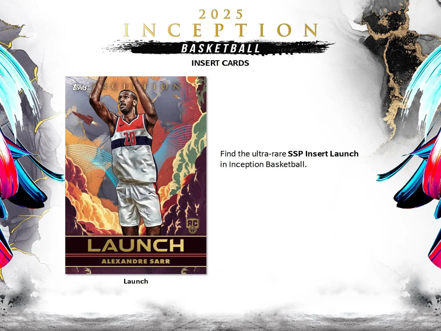 2025 Inception NBA Basketball insert card of Alexandre Sarr from 2024-25 Topps Inception NBA Hobby Box
