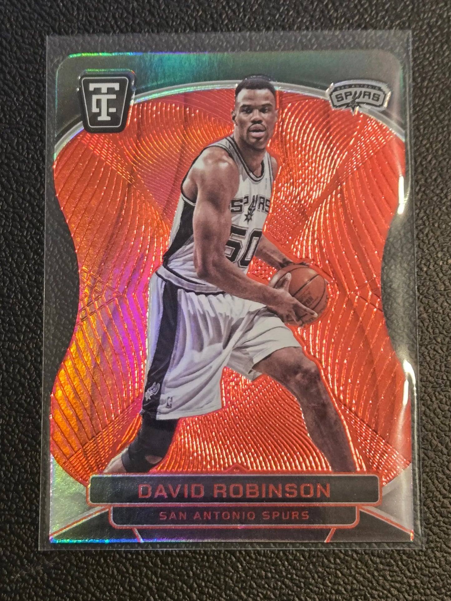 2024-25 Totally Certified David Robinson Mirror Red Platinum Die Cuts card