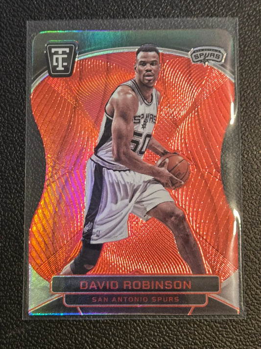 2024-25 Totally Certified David Robinson Mirror Red Platinum Die Cuts card