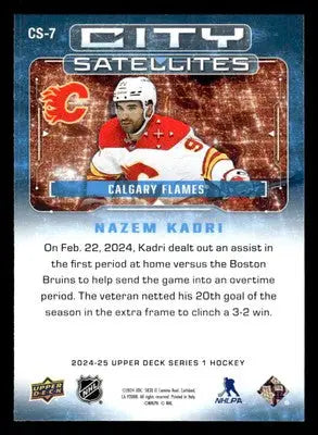 Nazem Kadri hockey card from 2024-25 Upper Deck Kadri City Satellites series