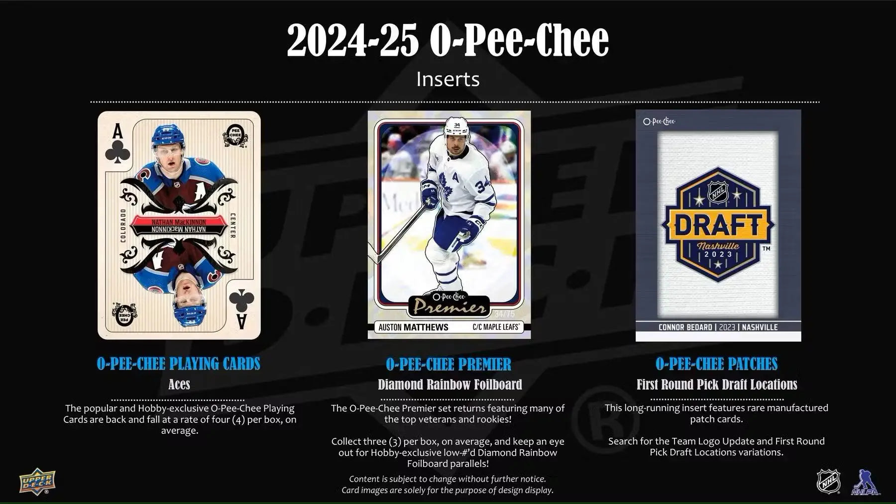 Preview of 2024-25 Upper Deck O-Pee-Chee Hockey hobby box with base set and hobby exclusive inserts