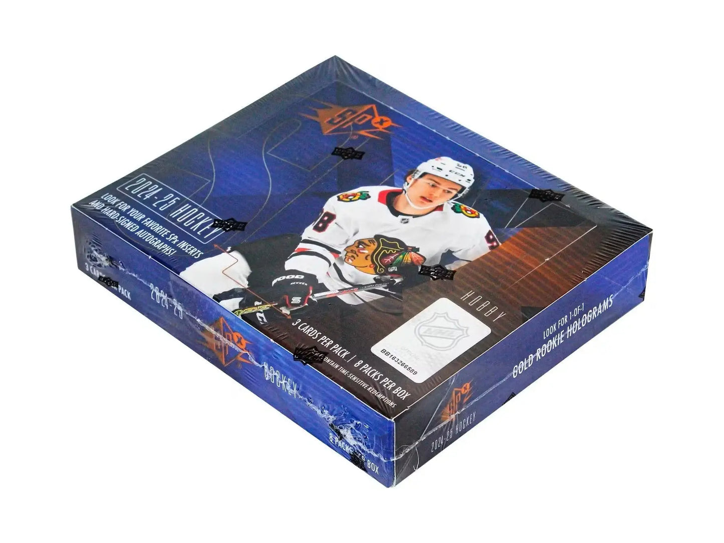 Sealed 2024/25 Upper Deck SPx Hockey Hobby Box with base set and set rookies