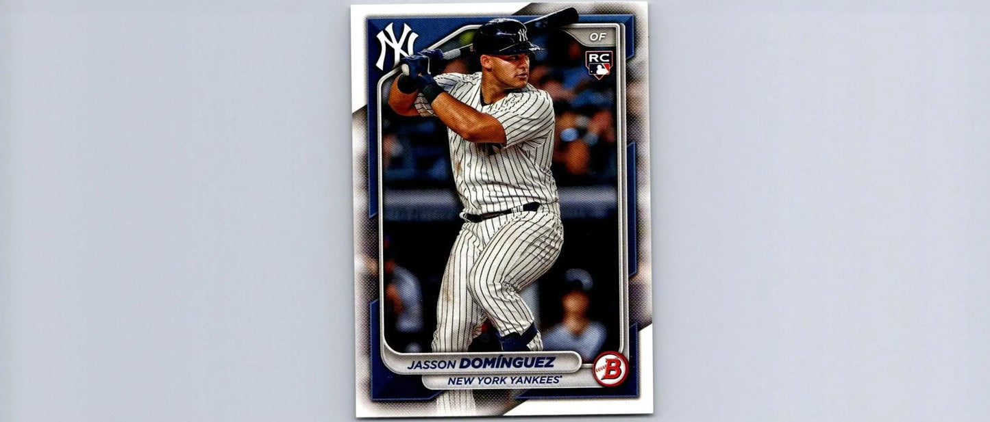Jasson Domínguez 2024 Bowman #17 baseball card for trading cards collectors