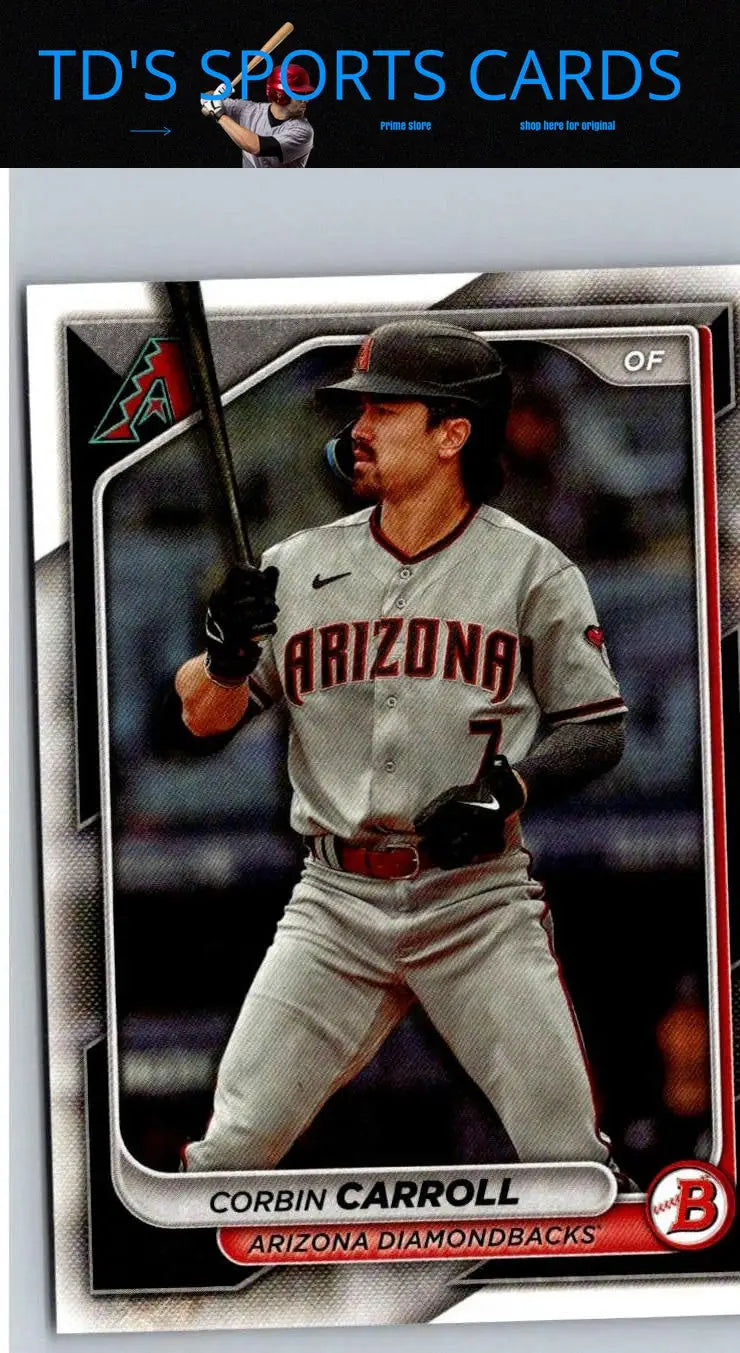 2024 Bowman Corbin Carroll baseball card displayed in product #25