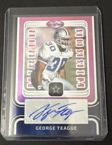 George Teague autographed football card from 2024 Certified George Teague lot /35 & /75