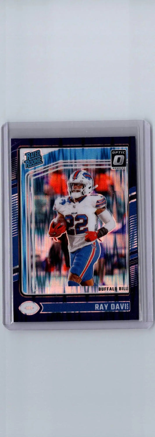 Ray Davis football card 2024 Donruss Optic Purple Shock featuring Ray Davis Purple Shock