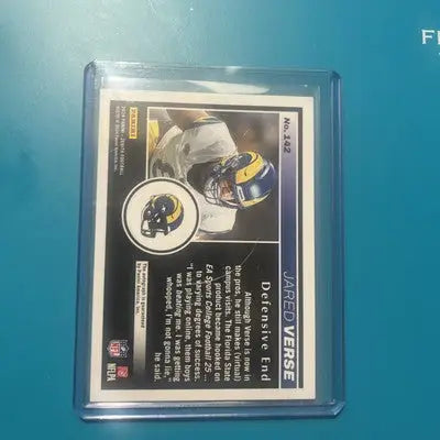 Football trading card of Jared Verse from 2024 Panini Zenith Black Gold Prizm Rams
