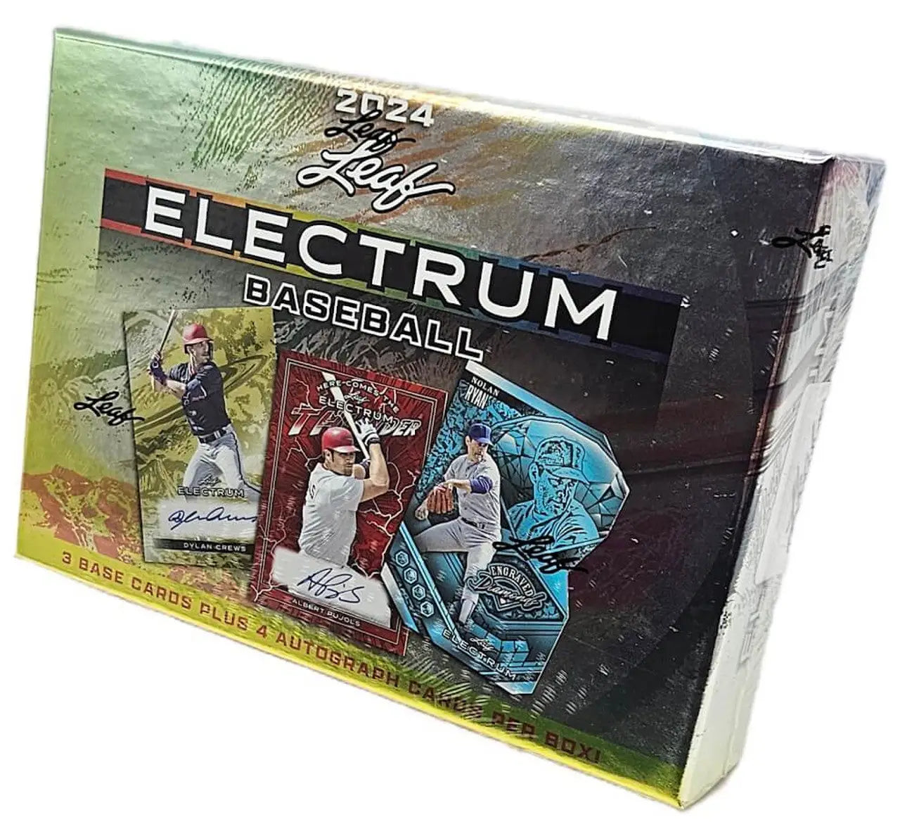 2024 Leaf Electrum Baseball Hobby Box featuring holographic design elements
