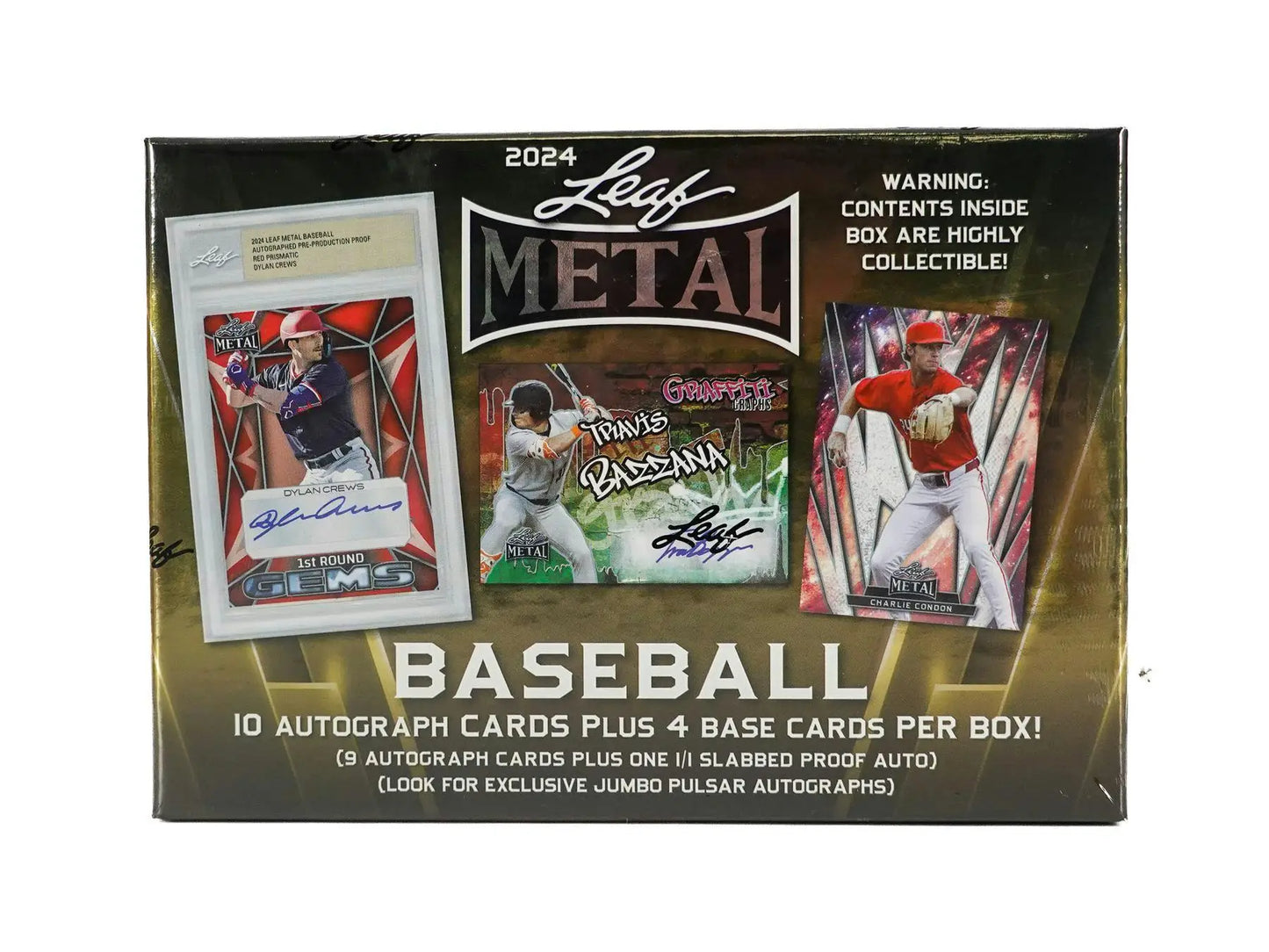 2024 Leaf Metal Baseball Jumbo Box showcasing Leaf Metal Baseball cards and collection