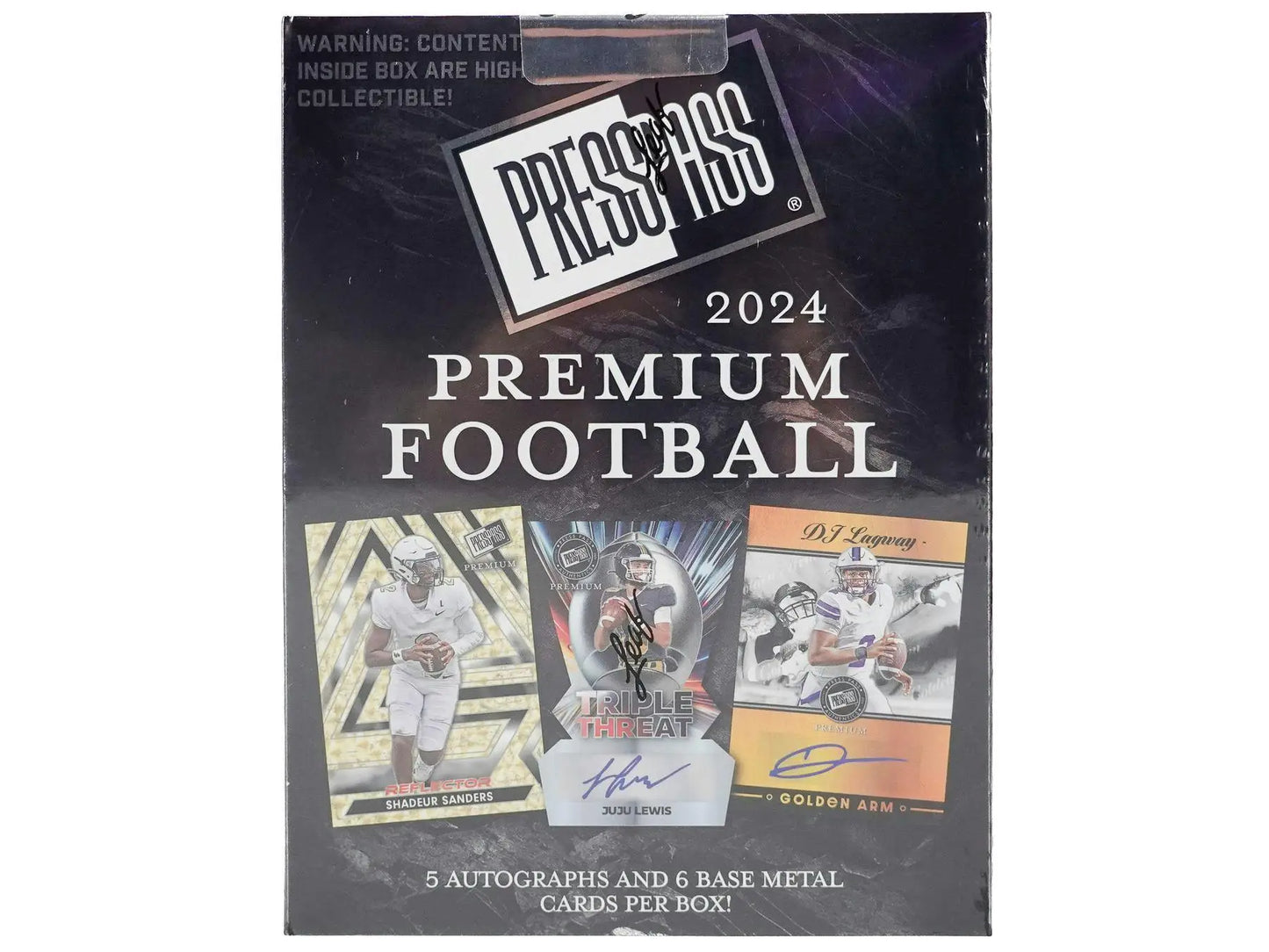 Press Pass 2024 Premium Football box from Leaf Press Pass series for hobby collectors