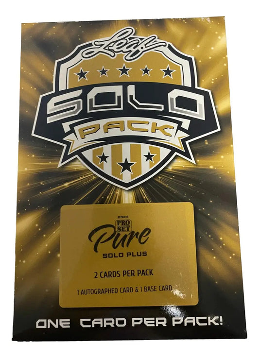 2024 Leaf Pro Set Pure Football Solo Pack with gold and silver metallic design elements