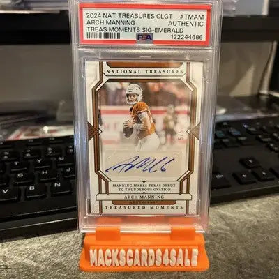 Arch Manning autographed football card in PSA slab from 2024 National Treasures Collegiate Football