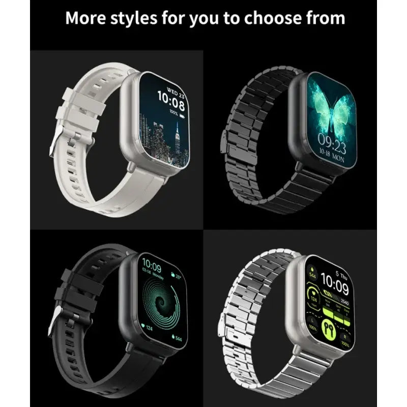 Four smartwatch variations with different bands for 2024 new design Open-cover Smartwatch D8E BT Call