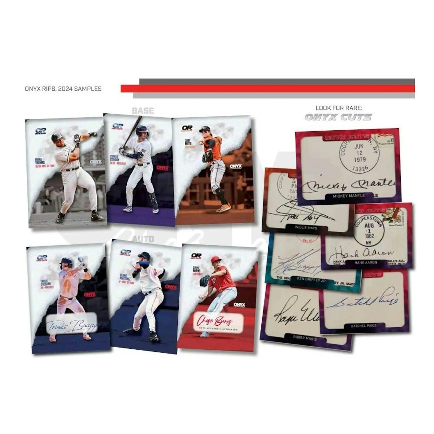 Onyx Rips 2024 Baseball Card Samples from 2024 Onyx Rips Baseball Hobby