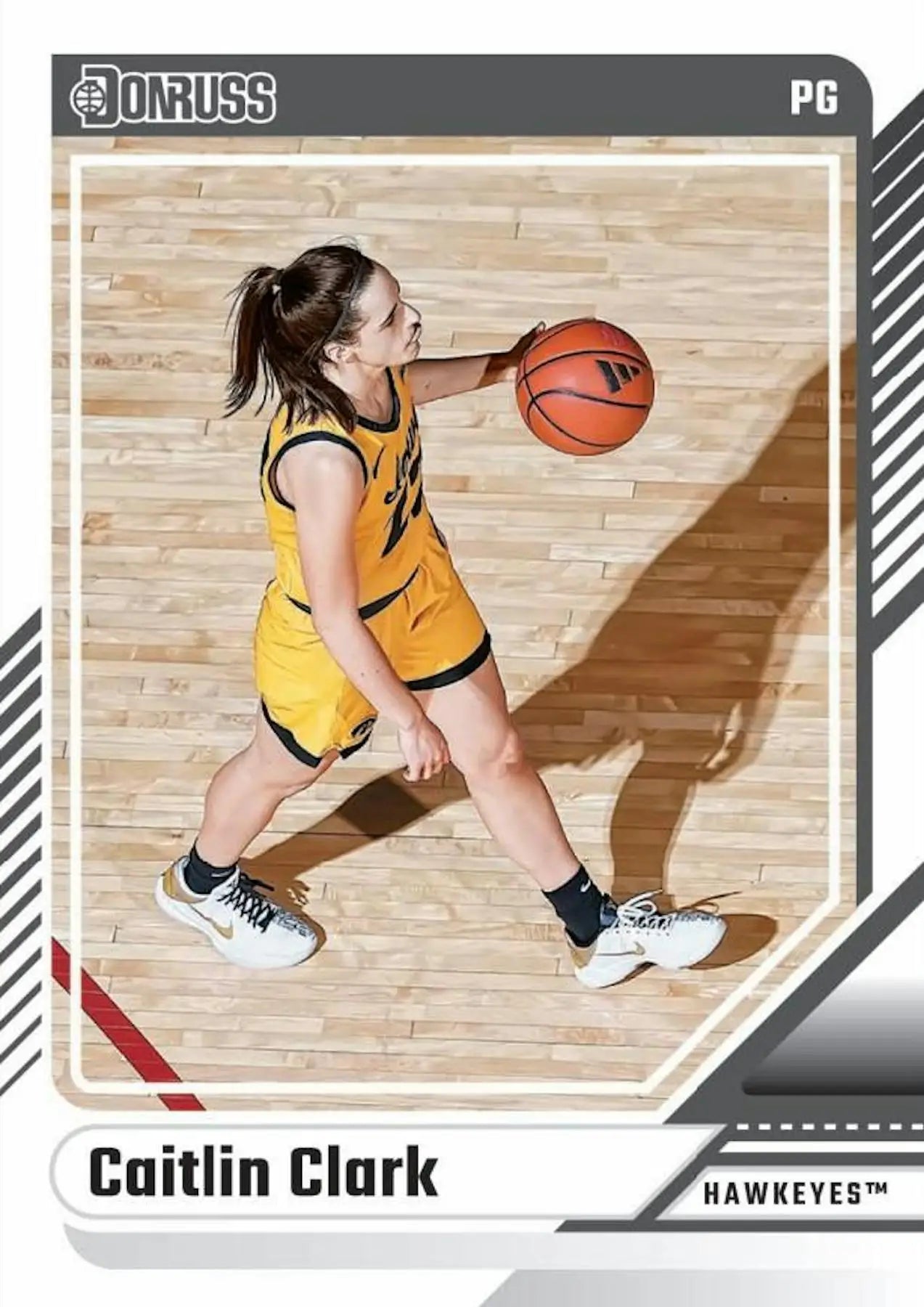 Caitlin Clark basketball card from the 2024 Panini Clark Collection Basketball Blaster Box