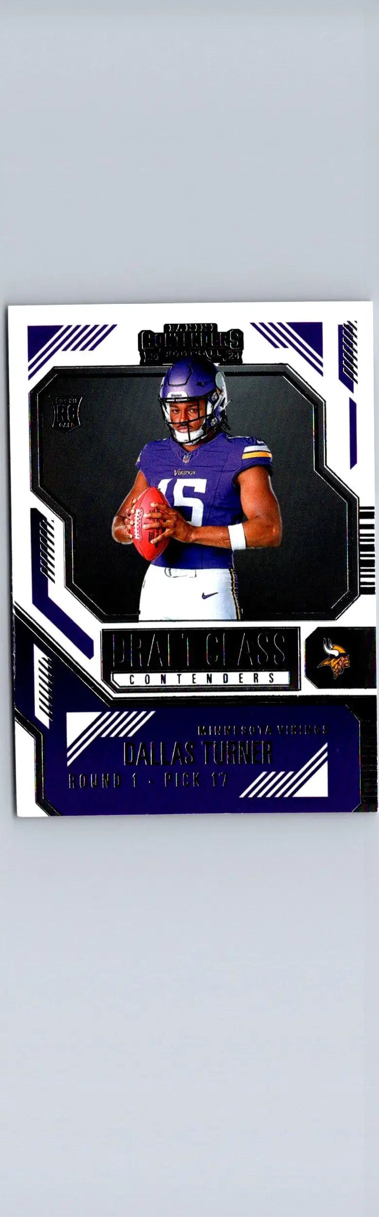 Dallas Turner football card from 2024 Panini Contenders featuring the Turner Draft Class