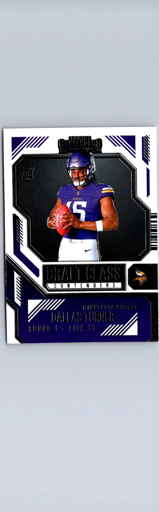 Dallas Turner football card from 2024 Panini Contenders featuring the Turner Draft Class